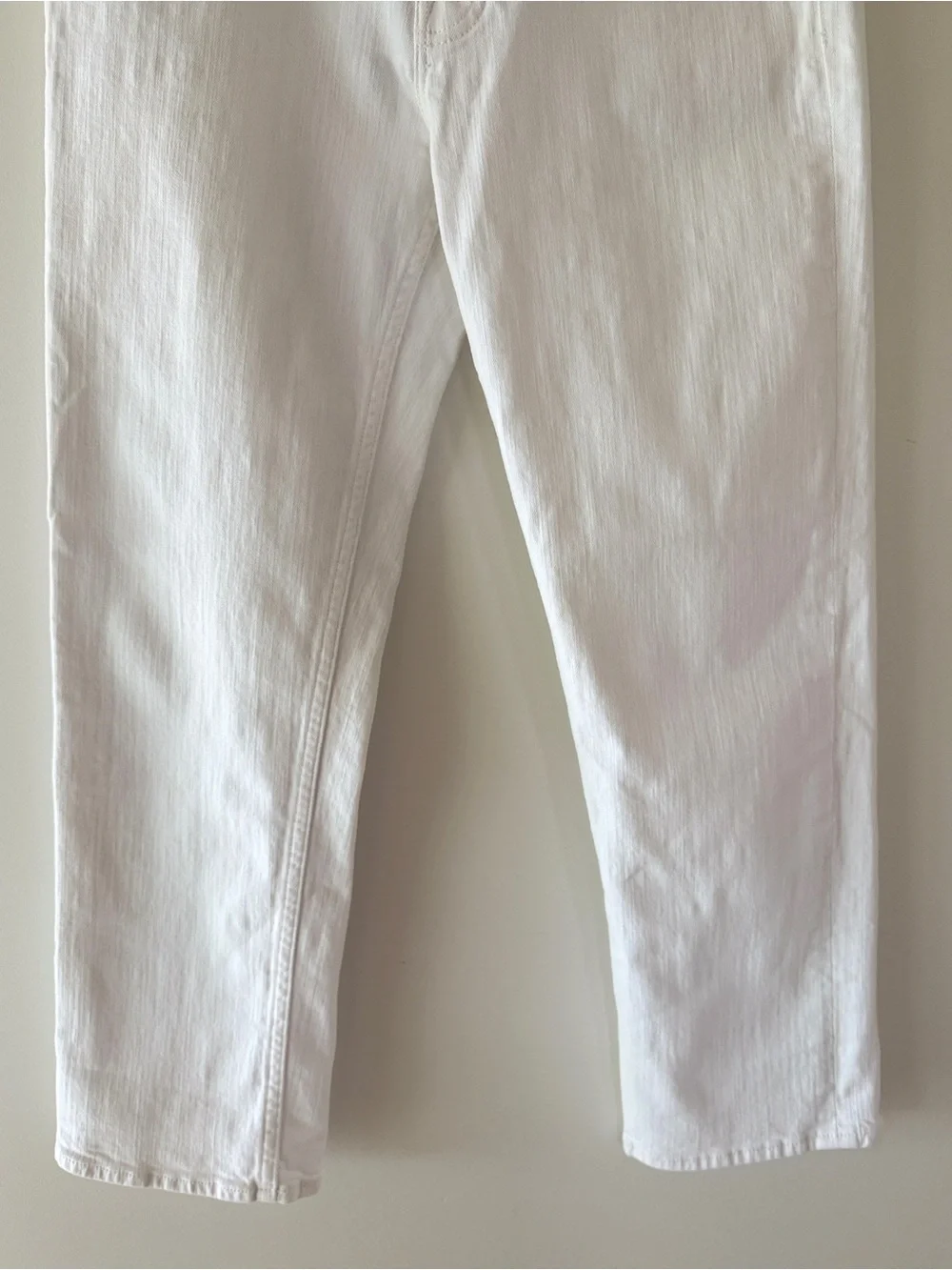MOTHER The Tomcat Jeans Totally Innocent White Size 31 Cropped Straight Leg